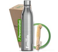 Blockhütte Gourde Personnalisée en Acier Inox - 750ml Bouteille Isotherme pour le Sport et Fitness - Gourde de Sport Sans BPA - Water Bottle Étanche - Bouteille Sport, Randonnée, Gym