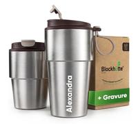 Blockhütte Mug Isotherme Personnalisable 350ml - 10h Froid, Étanche | Mug Isotherme Cafe Personnalisable Adultes pour Bureau & Pause Déjeuner - Travel Cup, 8h Chaud, Joint de Rechange, Sans BPA