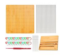 Blocking Board for Crocheting, 9.25x9.25in Square Wooden Mat Large Practical Blocking Kit for Stretching Knitting Crochet Projects Shape Retention Crafting Tool