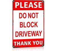 Blocking Driveway Strictly Prohibited Metal Wall Sign 8 X 12 in