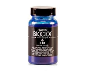BLOCKX - 51010BXC - Pigment poudre - Bleu Phtalo (teinte rouge) - PB15:1 - Pot