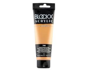 Blockx 60765BXC Acrylique Fine Semi-opaque et Satinée - Jaune-orange nacré Pigment iridescent/PY 83 - 120ml