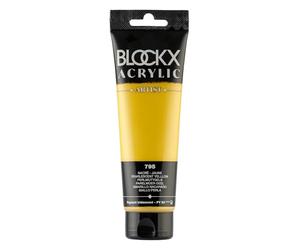 Blockx 60795BXC Acrylique Fine Semi-opaque et Satinée - Nacré - Jaune Pigment iridescent/PY 83 - 120ml
