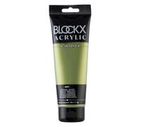 Blockx 61051BXC Acrylique Fine Semi-opaque et Satinée - Métallique - Or vert Pigment iridescent/PG7 - 250ml