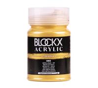 Blockx 65050BXC - Acrylique Fine Semi-opaque et Satinée - Métallique - Or Pigment iridescent - Pot 500ml