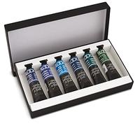 Blockx Lot de 6 peintures à l'huile pour artiste Couleurs cobalt 20 ml Couleurs brillantes avec haute concentration de pigments, 100% résistantes à la lumière