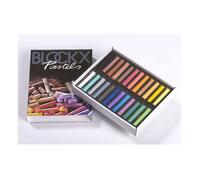 BLOCKX Pastels secs - Coffret 24 pièces assorties pour dessin et création artistique