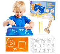 Blocs à gribouiller sensoriels, Tableaux à dessin doux et effaçables - Jouet éducatif pour tout-petits pour le traçage des lettres, jouet sensoriel pour l'autisme