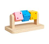 Blocs à mâcher pour hamster - Guide de limage pour dents de tronçonneuse - 14 x 7 x 6 cm - Cube jouet pour hamster, kit de réglage de barre de tronçonneuse artisanal, bois résistant aux morsures