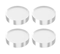 Blocs Acryliques - 4 Cubes De Présentation Polis Transparents, Supports De Vitrine En Acrylique De 7,6 X 7,6 X 2,5 Cm, Présentoirs De Bijoux Transparents Pour Bagues, Bracelets, Boucles D'oreilles, Pi