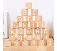 Blocs Alphabet En Bois,Jouet interactif d'apprentissage - Ensemble De Blocs À Compter Et À Construire | Pour Salle De Classe Maison Famille Éducation Jeu Développement Apprentissage Quotidien Filles G