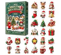 Blocs Avent 2026 Décorations Acryliques À Collectionner 2D 24 Pièces | Calendrier Compte À Rebours Noël Enfant pour Fêtes Anniversaire Bureaux Voiture Maison Chambre Salle de ole UN