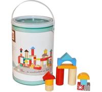 BLOCS CONSTRUCTION BOIS 100 PIECES + BOITE POIGNEE
