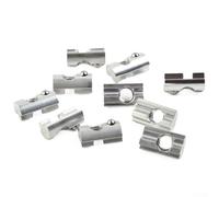 Blocs coulissants en aluminium et écrou M8 avec boule à ressort pour systèmes solaires photovoltaïques, options de paquet 10/20/50 (10 pièces)
