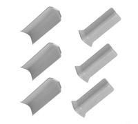 Blocs d'angle pour plinthe facile à installer pour garniture de base murale de 10 cm avec dos auto-arrière et construction ABS avec 3 connecteurs intérieurs et 3 connecteurs extérieurs en blanc, gris