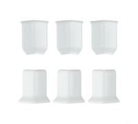 Blocs d'angle pour plinthes murales de 5 à 4 cm de hauteur, le lot contient 3 connecteurs intérieurs et 3 connecteurs extérieurs pour des finitions murales uniformes et stables (S blanc)