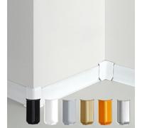 Blocs d'angle pour plinthes offrant une protection d'angle et un ajustement sans couture pour plinthes de 5,4 cm de hauteur dans divers projets d'installation (S argenté)