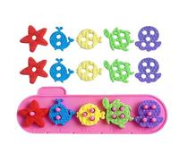 Blocs d'animaux marins en silicone, ensemble de jouets de construction éducatifs, avec 12 pièces de texture douce pour un jeu en toute sécurité, outil d'apprentissage, accessoire polyvalent pour garço