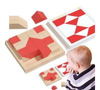 Blocs d'apprentissage STEM, jouet de puzzle pour , puzzle éducatif de 4,84 x 4,84 x 1,06 pouces avec pièces cachées, ensemble de casse-tête, activité préscolaire avec un design attrayant, jeu d