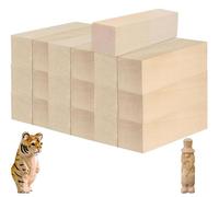 Blocs de bois, bois à sculpter, blocs de bois à sculpter, bois de sculpture sur bois non traité, pour grands blocs de bois de tilleul pour la sculpture de bricolage (10x2.5x2.5CM-20pack)