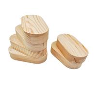 Blocs de bois bruts en forme ovale pour travaux manuels, blocs de bois à sculpter vierges pour gravure, pyrogravure, peinture (10x5x2cm/6pcs)