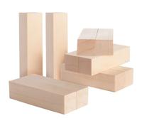 Blocs de Bois pour Sculpture Lot de 10 ou 12 blocs sculpture en bois tilleul qualité supérieure, tendre naturel, bloc brut, fournitures d'art(12PCS)