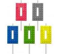 Blocs de bougies d'anniversaire, chiffre 0, hauteur 5,5 cm