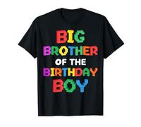 Blocs de Briques Big Brother of The Birthday Boy Master Builder T-Shirt