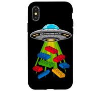 Blocs de Briques drôles Alien UFO Master Builder Cadeaux pour Enfants Coque pour iPhone X/XS
