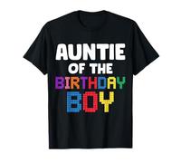 Blocs de Briques Maître de Construction Auntie of The Birthday Boy T-Shirt