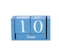 Blocs de calendrier en bois pour bureau | Calendrier de bloc perpétuel en bois pour bureau | Blocs d'affichage de la date du mois du bois | Mois de la date