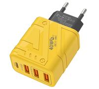 Blocs De Charge Rapide, Chargeur Mural USB Charge Rapide, Chargeur Multiport 40W Bloc De Chargeur De Téléphone, Prise Murale USB Mécanique, Adaptateur 4 Ports À Charge Rapide Pour Téléphones Portables