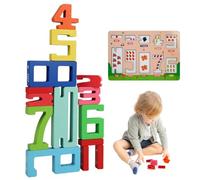 Blocs de Chiffres mathématiques, Blocs mathématiques | 1-10 Nombres mathématiques Blocs d'empilement | Activités d'apprentissage pour Une motricité Fine, Compter Le Jouet pour Les de 3 Ans et Plus