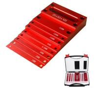 Blocs de configuration métriques en aluminium - 9 pièces - Jauge de hauteur pour table de toupie et scie à table avec finition anodisée pour plus de protection et de durabilité