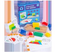 Blocs De Construction 3d Pour Enfants, Briques Éducatives Précoces, Ensembles De Blocs De Pile En Bois, Jouets De Reconnaissance De Forme De Couleur, Cadeaux Pour Enfants, Nouvelle Collection