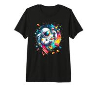 Blocs de Construction Amusants Astronaute de l'espace Master Builder T-Shirt Haut de Gamme