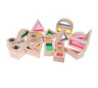 Blocs De Construction Arc-En-Ciel Pour Bébés, Jouets En Bois, Puzzle, Jouet D'Apprentissage Pour Enfants