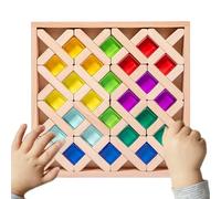 Blocs de Construction Arc-en- - Jouet empilable pour l'éducation précoce, pièces en Bois colorées, activité éducative, développement de la motricité Fine | Jeu d'empilage pour, Filles