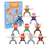 Blocs De Construction Avec Troupe Acrobatique, Avec Plusieurs Personnages, Hercules Et Un Méchant, Puzzle Interactif, Pour Enfants, Empilage, Jeu D'Équilibre, Parent-Enfant, Jouet De Bricolage,