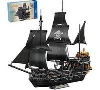 Blocs de construction Bateau de Pirate noir, 1424 pièces Kit Jouets Micro Bloc G