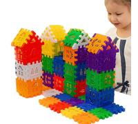 Blocs de construction brûlés, blocs de gaufres - blocs de gaufres amusants jouets de construction empilables, jouets tribaux colorés liés sensoriellement - Bâtiment généalogique - Jouet de voyage à