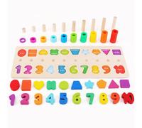 Blocs De Construction Cognitifs En Bois, Jouets Montessori, Trieurs De Formes Empilées, Jeu D'Éducation Préscolaire, Jouets D'Apprentissage