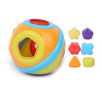 Blocs de Construction Colorés pour bébé, Jouet Puzzle Géométrique pour Saisir Les Compétences de 6 Mois et Plus, ABS Durable et Sûr, 7 Pièces (Modèle de Boule de Construction 313)