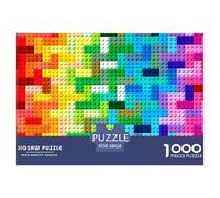 Blocs de Construction colorés Puzzle 1000 Pièces - Challenge Cérébral Adultes, Ambiance Zen, Qualité Supérieure, Déco Murale, 38x26cm/1000pcs