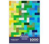 Blocs de Construction colorés Puzzle 1000 Pièces - Puzzle Relaxant pour Ados & Adultes, Pièces Épaisses Limitant La Poussière, Poster Mural Inclus, 70x50cm/1000pcs