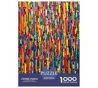 Blocs de Construction colorés Puzzles 1000 Pieces Cadeau Unique Jeu Éducatif Challenge Toy À De Qualité Supérieure Peinture Art pour Adultes Et Enfants 70x50cm/1000pcs