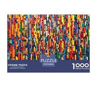 Blocs de Construction colorés Puzzles 1000 Pièces Cadeau Unique Jeu Éducatif Défi Jouet À De Qualité Supérieure Peinture Art pour Adultes Et Enfants À Partir De 14 Ans 38x26cm/1000pcs