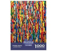 Blocs de Construction colorés Puzzles De 1000 Pieces pour Adultes Classiques Jeu Éduchatif Défi Jouet, Idée Cadeau 38x26cm/1000pcs