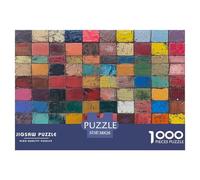 Blocs de Construction colorés Puzzles Jeu De Société Adulte Activités Familiales Stimulantes 1000 Pièces Cubes Casse-tête Qualité Premium pour Adultes 38x26cm/1000pcs