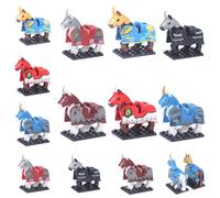 Blocs De Construction De Chevalier De Guerre, Cheval Blindé Avec Selle, Thème Animal, Modèle De Jouets, Jouet Assemblé Pour Enfants, 1 Pièce